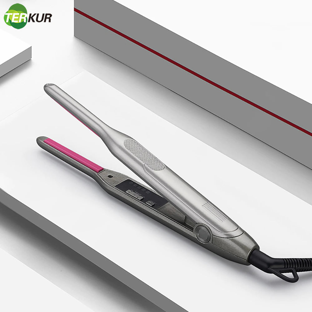 Mini Flat Iron for Short Hair Straightener and Curler 2 in 1 Ceramic Small  Flat Iron