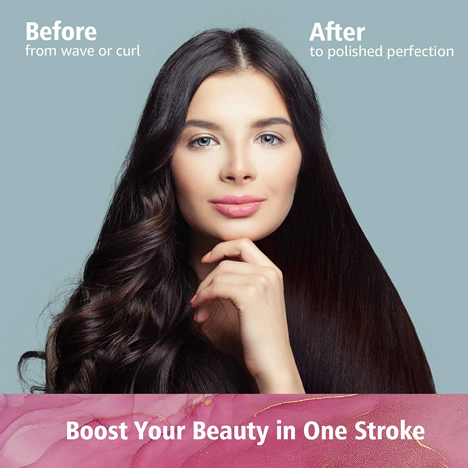 One stroke hair clearance straightener