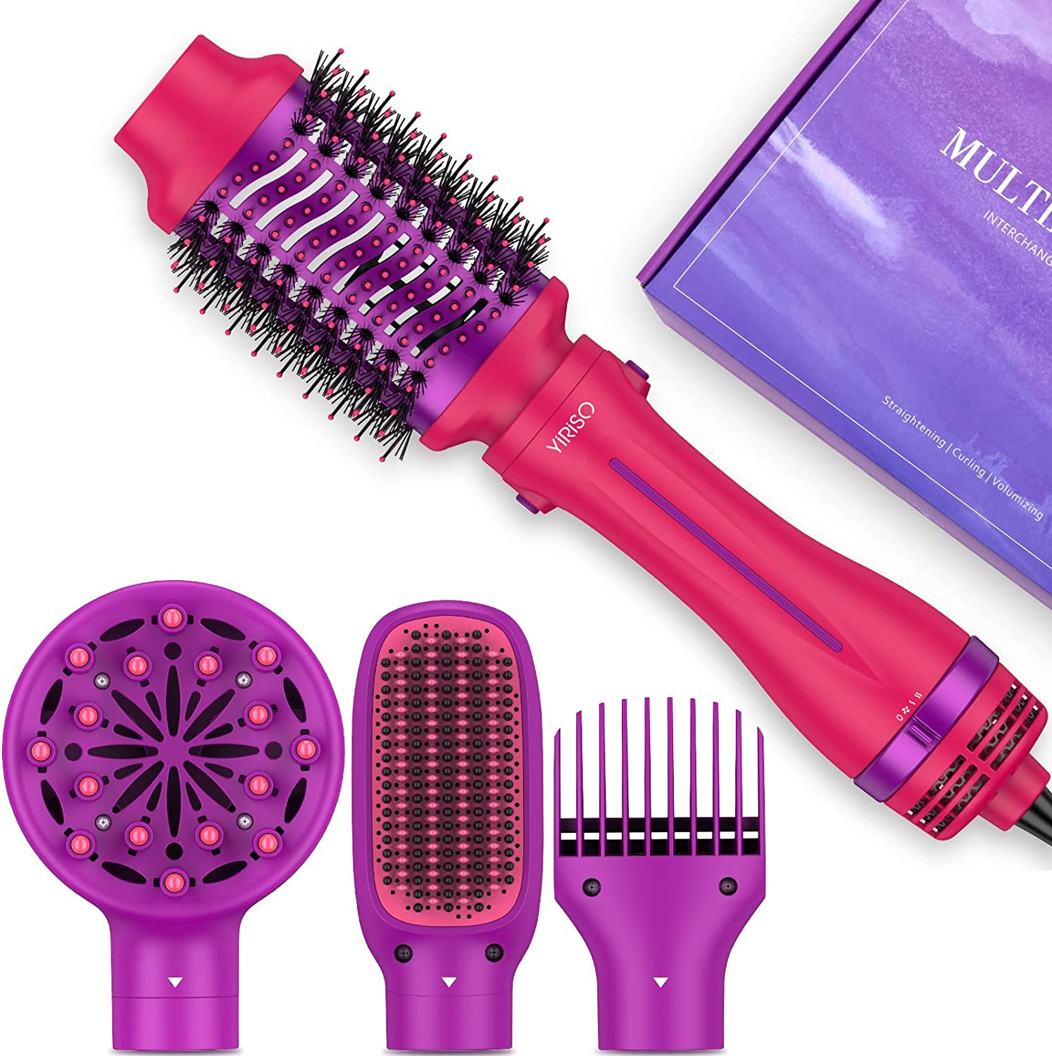 Blow Dryer Brush Hair Straightener Brush, 4 in 1 Hair Dryer and Styler shops Volumizer