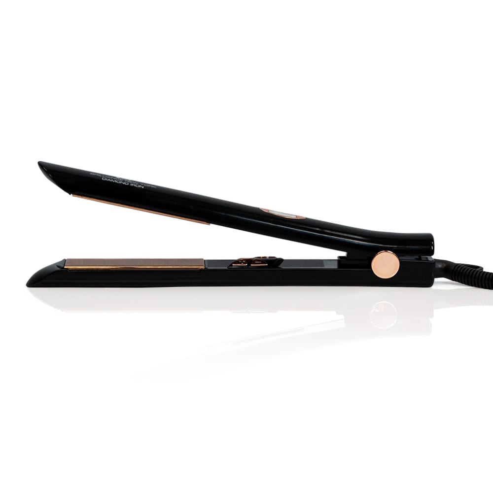 Deep brilliance black titanium hairstyling outlet iron