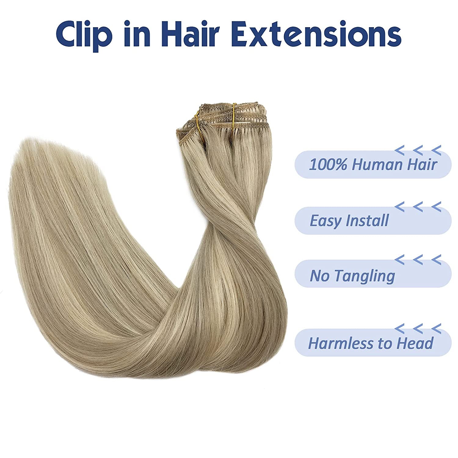 Clip in Human hair extensions on sale 14 inch