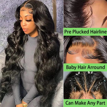 24 Inch Water Wave Transparent Lace Front Wigs Human Hair Wigs for Black  Women 13X4 Water Wave Frontal Wig Brazilian Virgin Human Hair Wet and Wavy